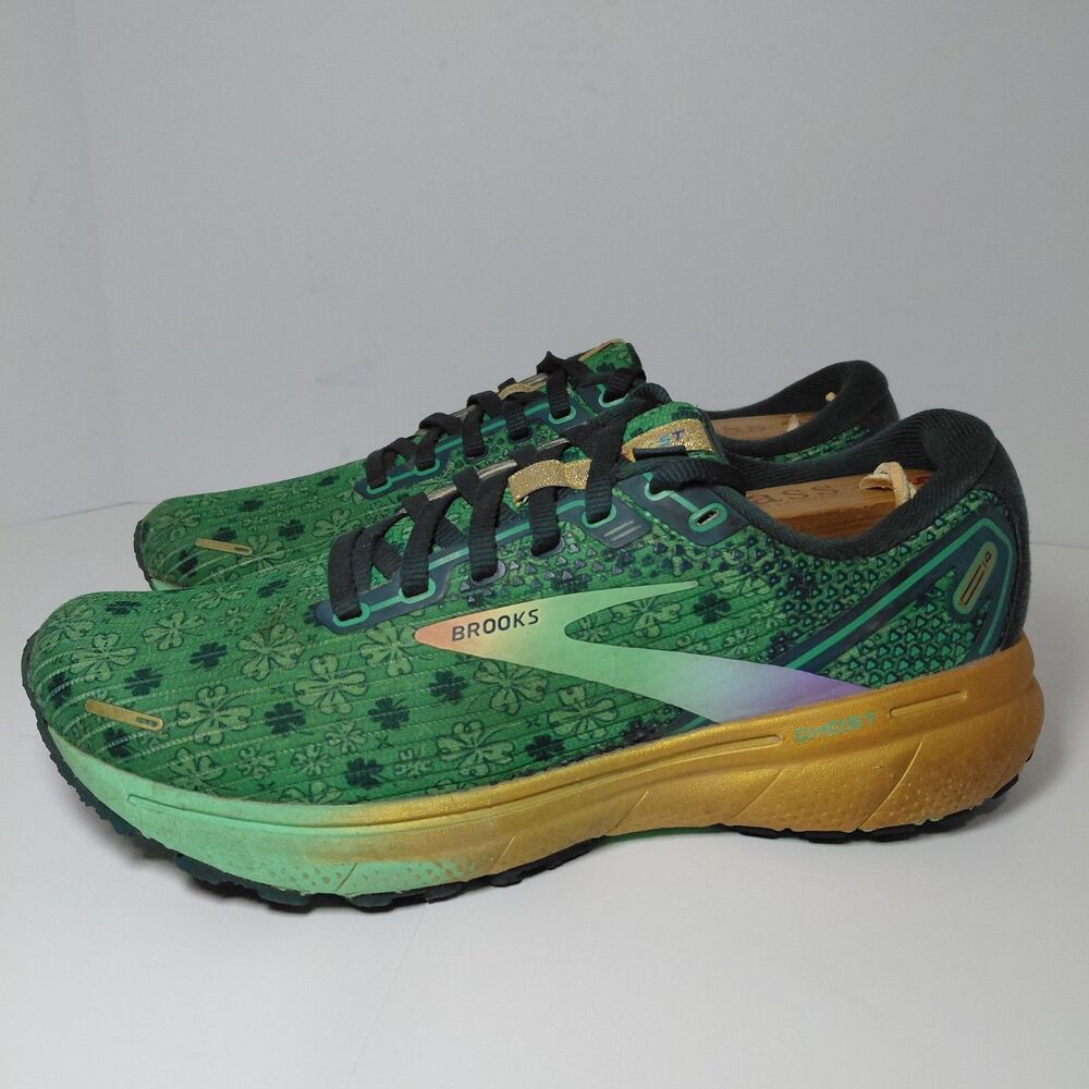 Brooks Ghost 14 Run Lucky St. Patrick's Day Women's Size 7B Green Shamrock - Picture 3 of 10